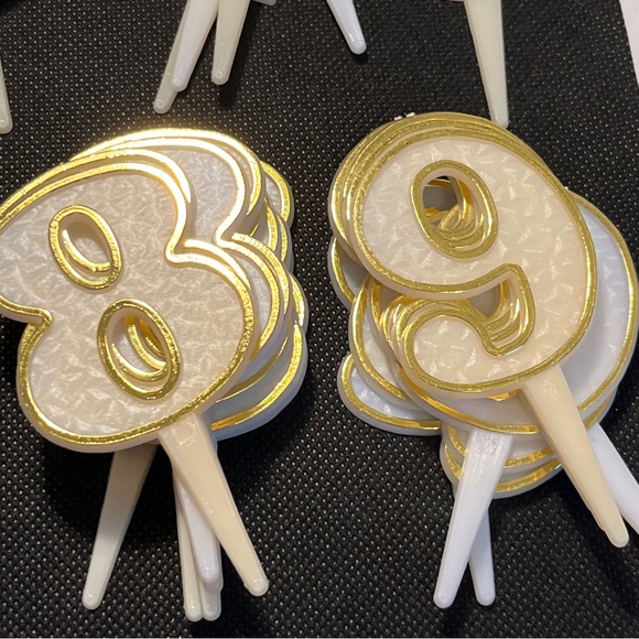 VINTAGE Lot of 79 Bakery Crafts Cake Topper Plastic Numbers Birthday Cupcakes. - Picture 4 of 17